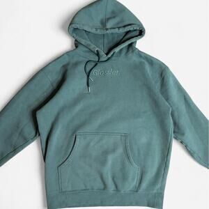 Glossier teal hoodie - size medium